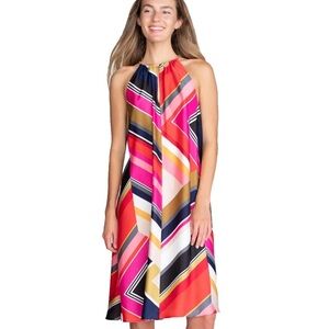 NWT Trina Turk Multicolor Dress with Geometric Pattern
